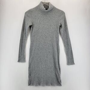 Aritzia‎ Wilfred Free Knit Mini Dress Womens Small Ribbed Long Sleeves Mock Neck